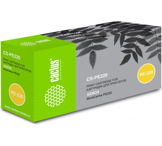 Изображение товара Лазерный картридж Cactus CS-PE220 013R00621 черный, 3000 страниц, для Xerox WorkCentre PE220 690198
