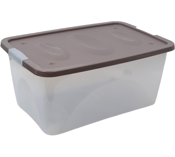 Изображение товара Универсальный ящик Martika Астело 600x400x280 мм, на колесиках, коричнево-серый С665КСЕР