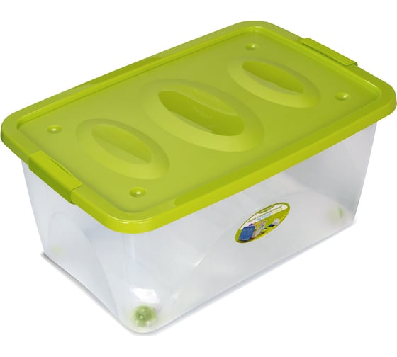 Изображение товара Универсальный ящик Martika Астело 600x400x280 мм, на колесиках, оливковый С665ОЛВ