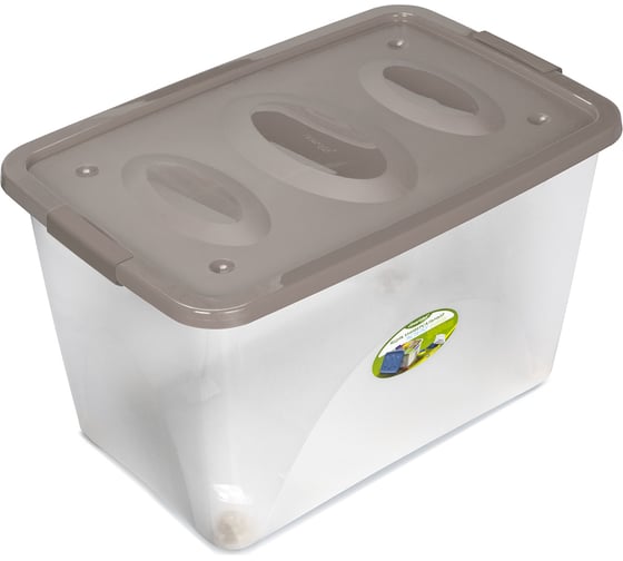 Изображение товара Универсальный ящик Martika Астело 600x400x360 мм, на колесиках, коричнево-серый С666КСЕР