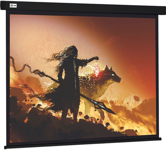 Изображение товара Настенно-потолочный рулонный экран CACTUS 149.4x265.7 см Wallscreen CS-PSW-149x265-BK 16:9 черный 1678308