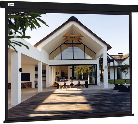 Изображение товара Настенно-потолочный рулонный экран CACTUS 128x170.7 см Wallscreen CS-PSW-128x170-BK 4:3 черный 1678304