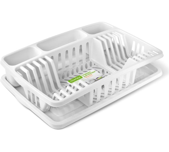 Изображение товара Сушилка для посуды Martika Фланто 508x338 мм, белая С488БЕЛ