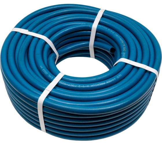 Изображение товара Рукав газовый KRASS III класс Ø 9,0 мм кислород (синий, бухта 40м); 2921030SB