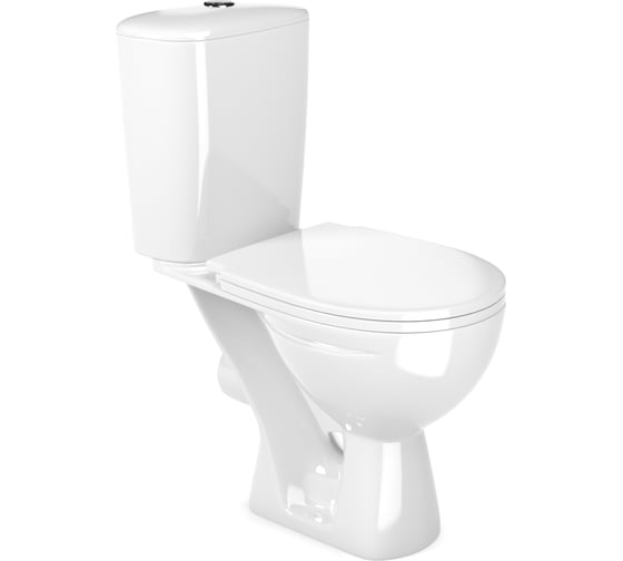 Изображение товара Унитаз-компакт Gesso Фобос HOME De Luxe c 2-х уровневой арматурой, сиденьем дюропласт, микролифтом и болтами крепления 9019789