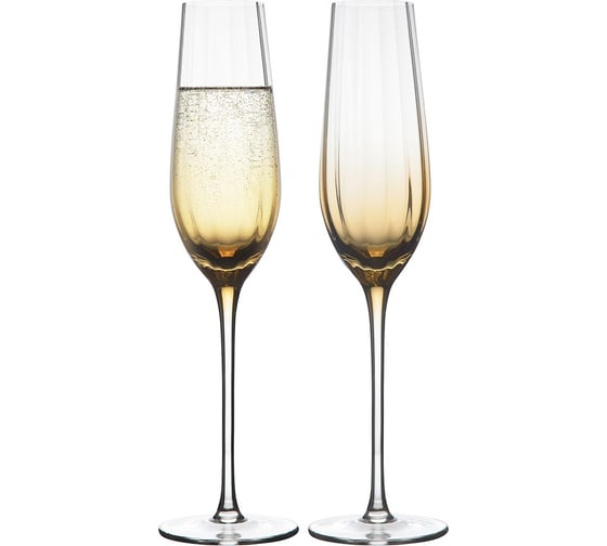 Изображение товара Набор бокалов для шампанского Liberty Jones Gemma Amber, 225 мл, 2 шт. HM-GAR-CHGLS-225-2