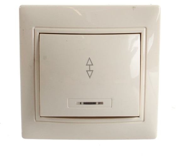 Изображение товара Проходной выключатель с подсветкой, 1 клавиша UNIVersal Севиль слоновая кость ivory Б-С0125