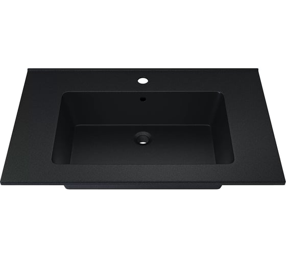 Изображение товара Полувстраиваемая раковина для ванной Uperwood Parma Quartz 75 см, черная матовая, космос 291003007