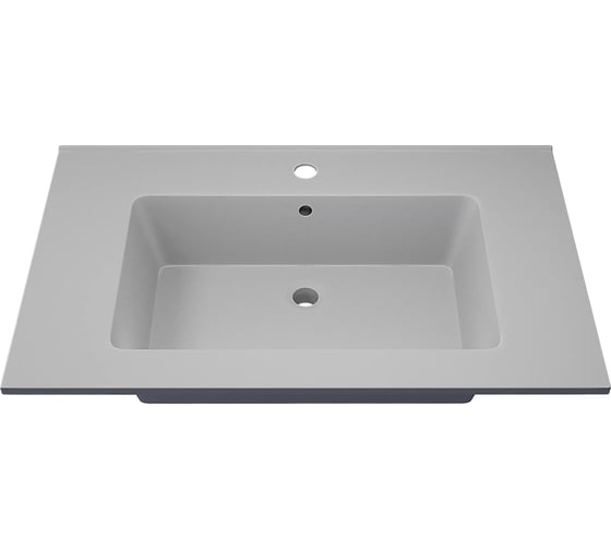 Изображение товара Полувстраиваемая раковина для ванной Uperwood Parma Quartz 75 см, белая матовая, жасмин 291003005