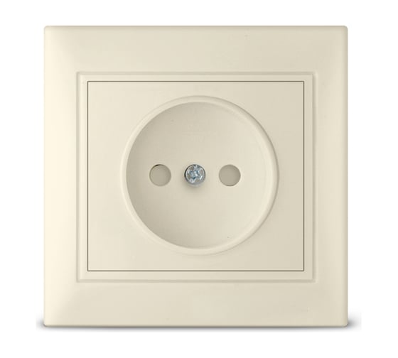 Изображение товара Розетка б/з з/ш UNIVersal Севиль слоновая кость ivory Б-С0047