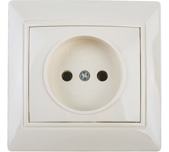 Изображение товара Розетка б/з UNIVersal Севиль слоновая кость ivory Б-С0022
