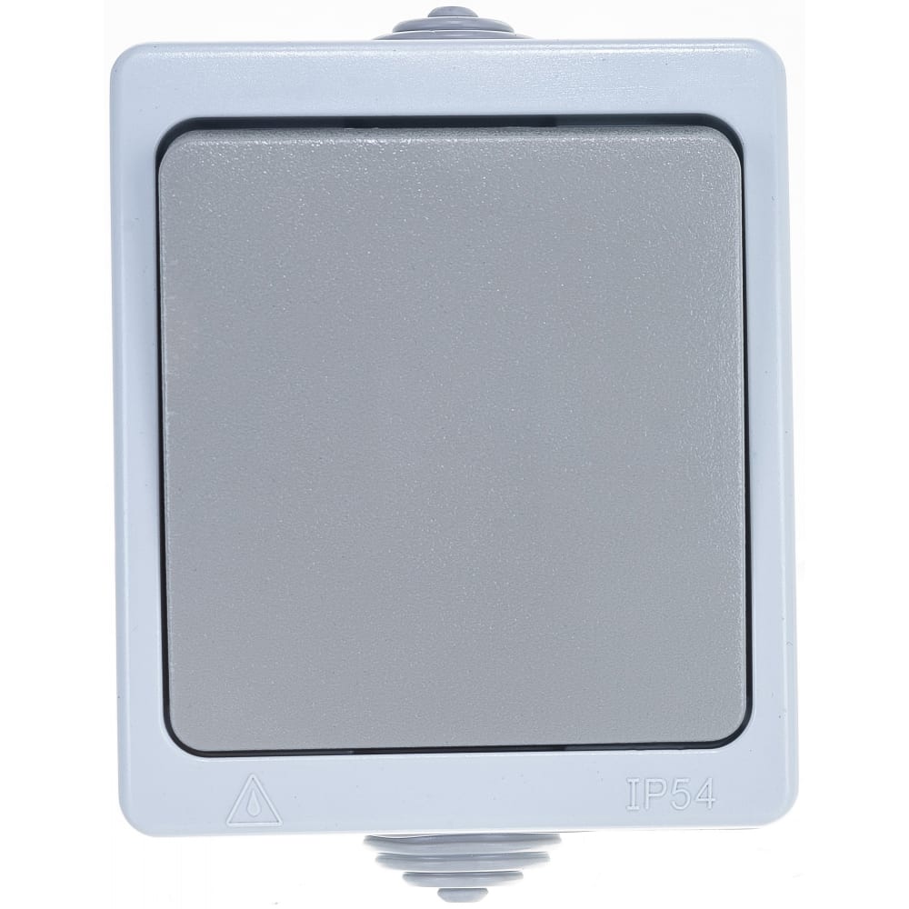 фото Проходной выключатель, 1 клавиша universal аллегро ip54, серый 1276