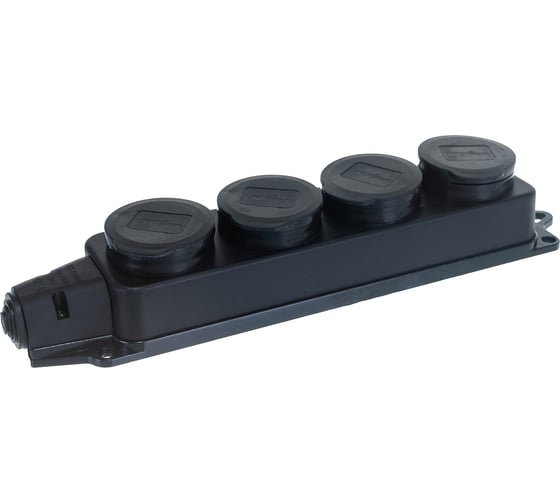 Изображение товара Однофазная 4-х местная колодка с заглушками, каучук UNIVersal 1029