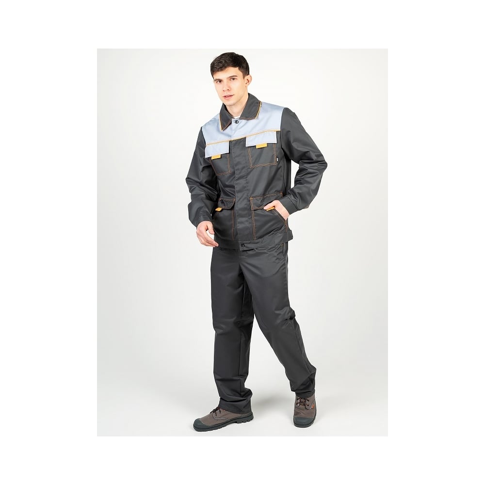 Изображение товара Мужской костюм-двойка ГУП Бисер Каскад темно-серый/светло-серый/бежевый 56-58