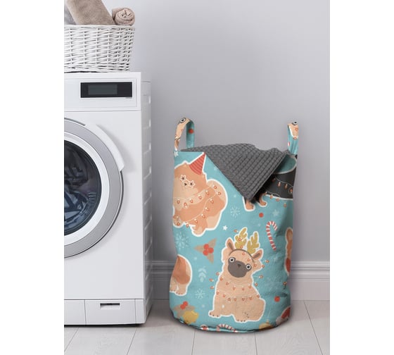 Изображение товара Корзина для хранения вещей JOYARTY собачья вечеринка 35x50 см gaba_419850_M