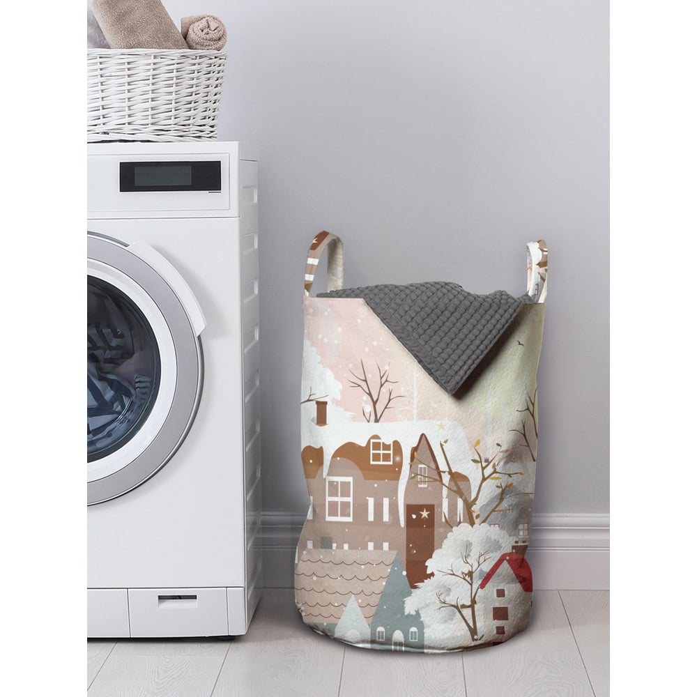 Изображение товара Корзина для хранения вещей JOYARTY 35x50 см войлок белый розовый коричневый