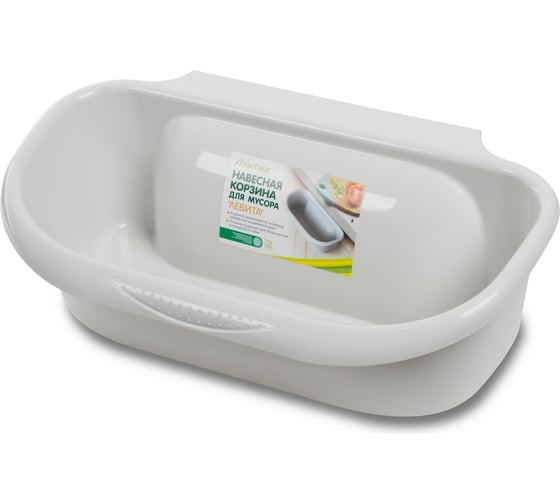 Изображение товара Навесная корзина для мусора Martika "Левита" светло-серая С842СЕР