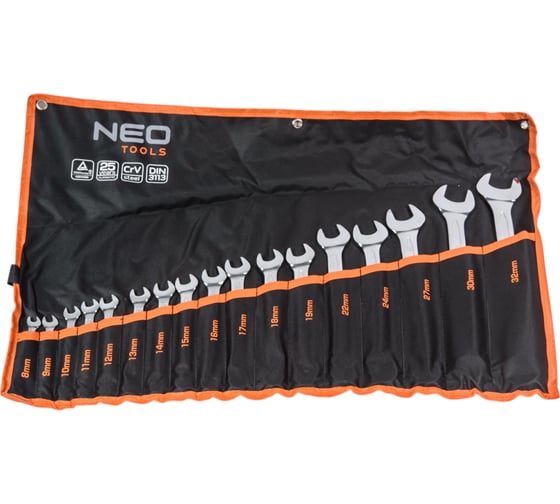 Изображение товара Комбинированные ключи NEO Tools 8-32 мм, 17 шт. 09-753