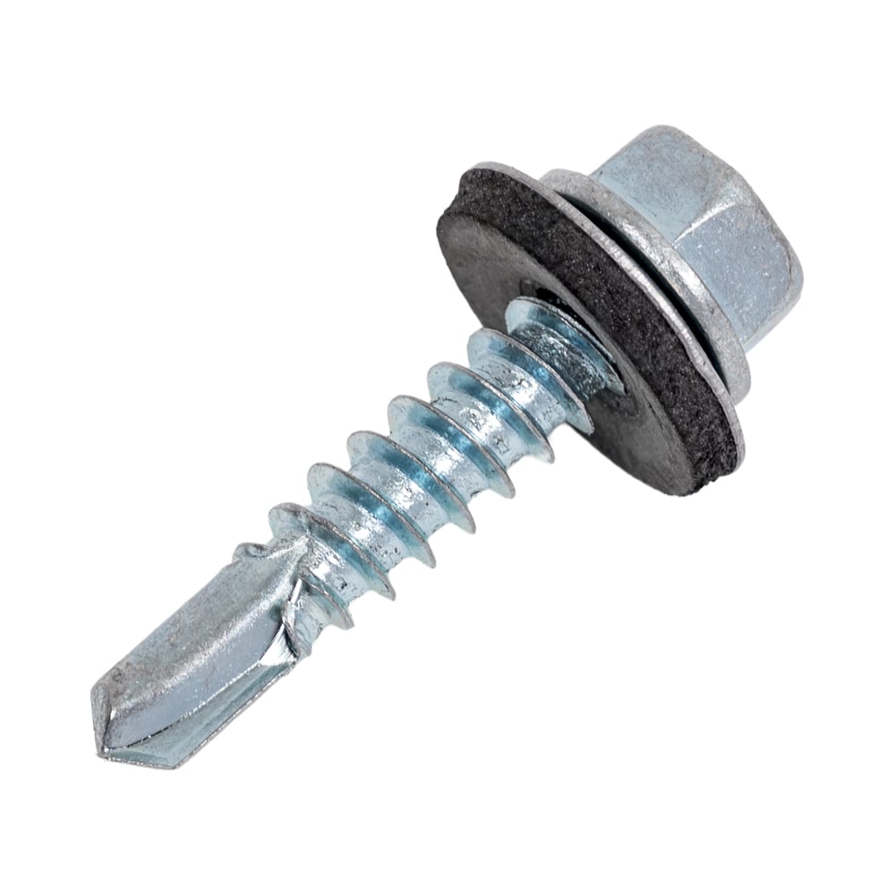 Изображение товара Кровельный саморез 5.5х25 цинк, 100 шт. с сверлом и шайбой EPDM