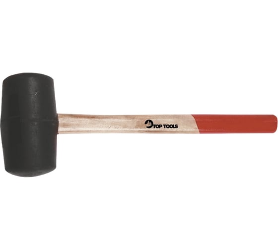 Изображение товара Резиновая киянка (400 г, 60мм, рукоятка деревянная) Top Tools 02A325