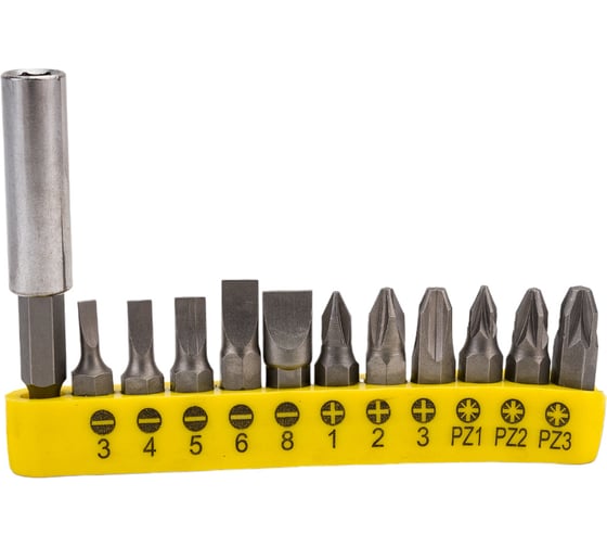 Изображение товара Набор бит (25 мм; 12 предметов; 1/4) Biber 84941 тов-160265