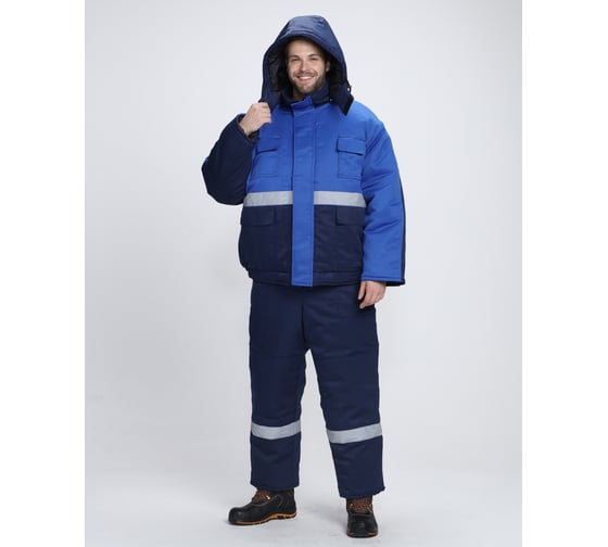 Изображение товара Зимний костюм с полукомбинезоном ФАКЕЛ Темп темно-синий/васильковый, 48-50; 182-188 87489622.004