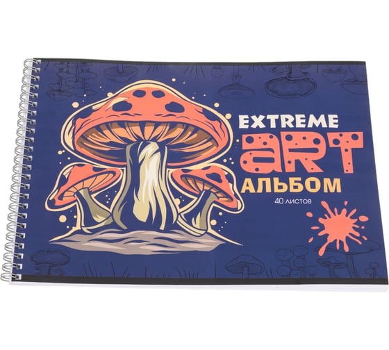 Изображение товара Альбом для рисования Academy Style 40 листов Wсп А4 -EAC выб УФ двойной, конгрев Грибы 11059