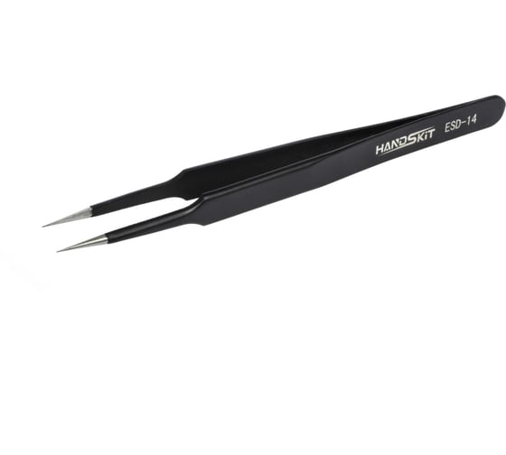 Изображение товара Диэлектрический пинцет HANDSKIT 120 мм ESD14