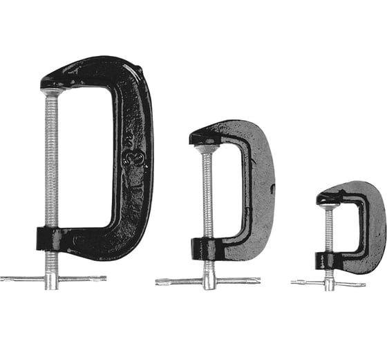 Изображение товара Набор струбцин (тип G, 3 штуки) Top Tools 12A375