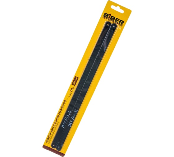 Изображение товара Полотно двухстороннее закаленное по металлу (10 шт; 300х12 мм; 24TPI) Biber 85613 тов-080741