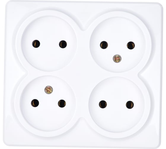 Изображение товара Розетка ЭРА Эксперт 11-2210-01 4х2P, 16АХ-250В, ОУ, белый Б0020706