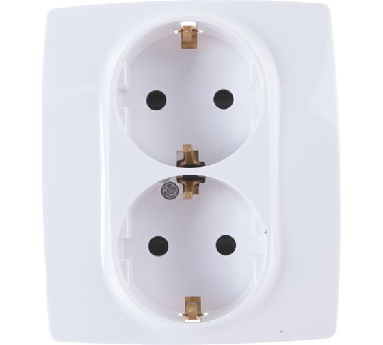 Изображение товара Розетка ЭРА 12-2104-01 2X2P+E Schuko со шторками, 16АХ-250В, белый Б0014699