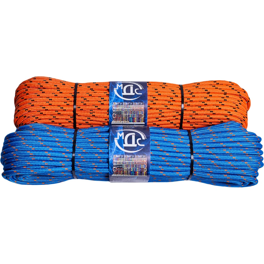 Изображение товара Полипропиленовый плетеный канат 10 мм 50 м МДС для грузоподъемных работ