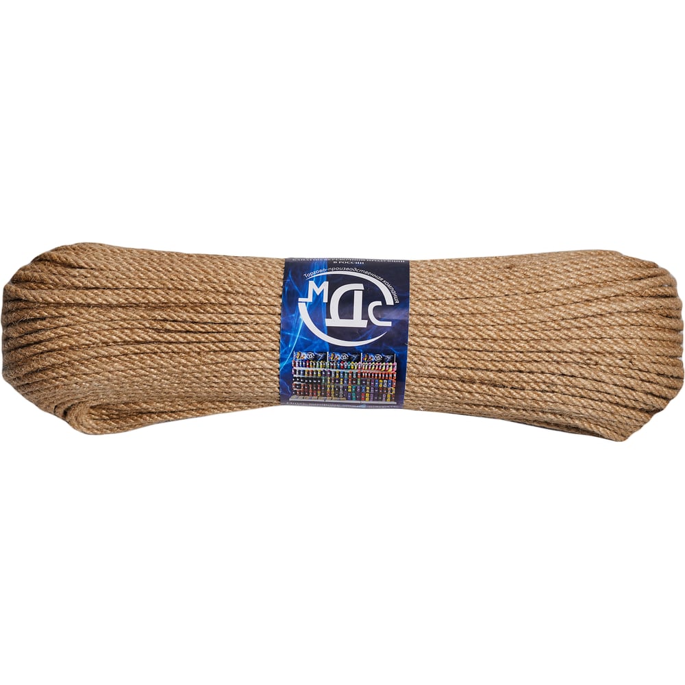 Изображение товара Джутовый шнур ТОРГОВО-ПРОИЗВОДСТВЕННАЯ КОМПАНИЯ МДС 4 мм 100 м