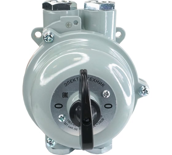 Изображение товара Пакетный выключатель Электротехник ПВ 3-63 М1 сил. 56 (63А, силуминовый корпус, IP56) ET512192