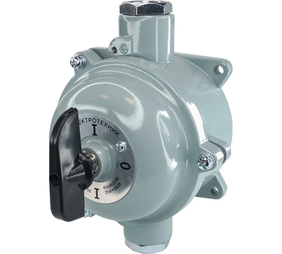 Изображение товара Пакетный выключатель Электротехник ПВ 3-40 М1 сил. 56 (40А, силуминовый корпус, IP56) ET009019