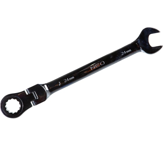 Изображение товара Комбинированный ключ с трещоткой и шарниром  NEO Tools 24 мм 09-054