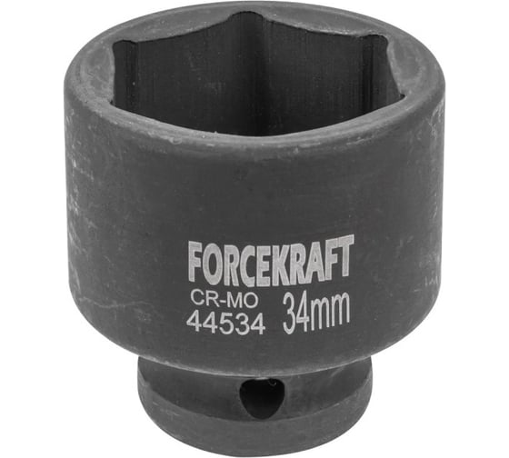 Изображение товара Головка ударная 1/2'', 34мм, 6гр. Forcekraft  FK-44534(55051)