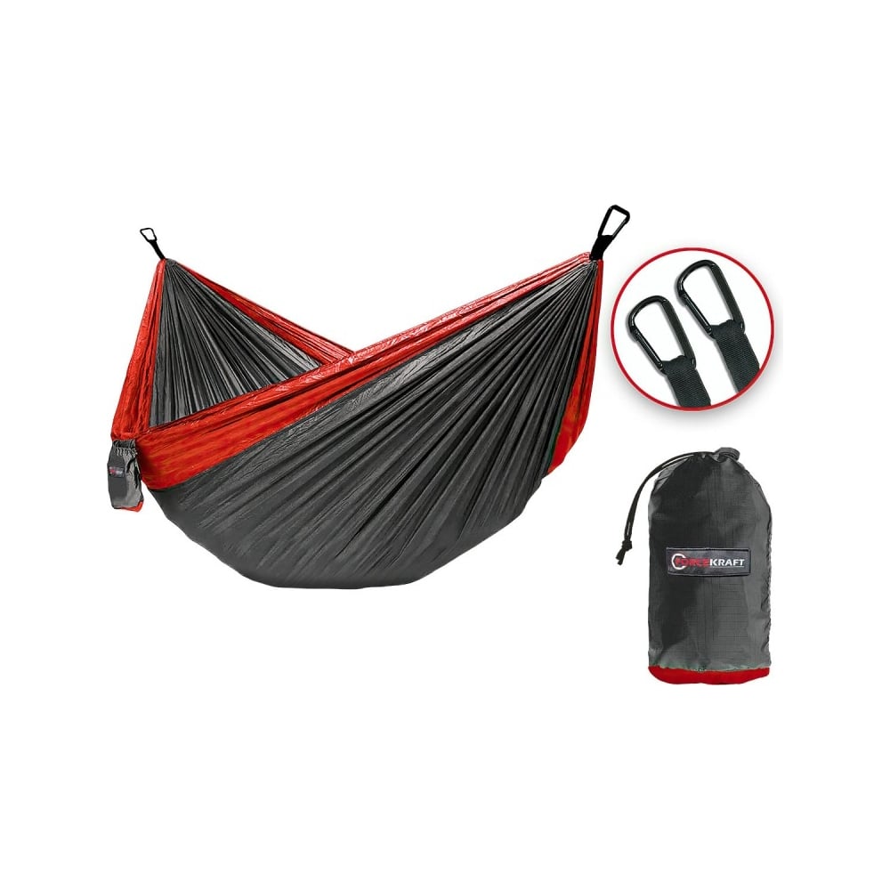 Изображение товара Гамак Forcekraft 260x140 см FK-SY-138 водонепроницаемый легкий прочный черный