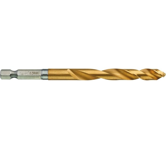 Изображение товара Сверло по металлу RedHEX HSS-G TiN (8х67х111 мм) Milwaukee 48894719