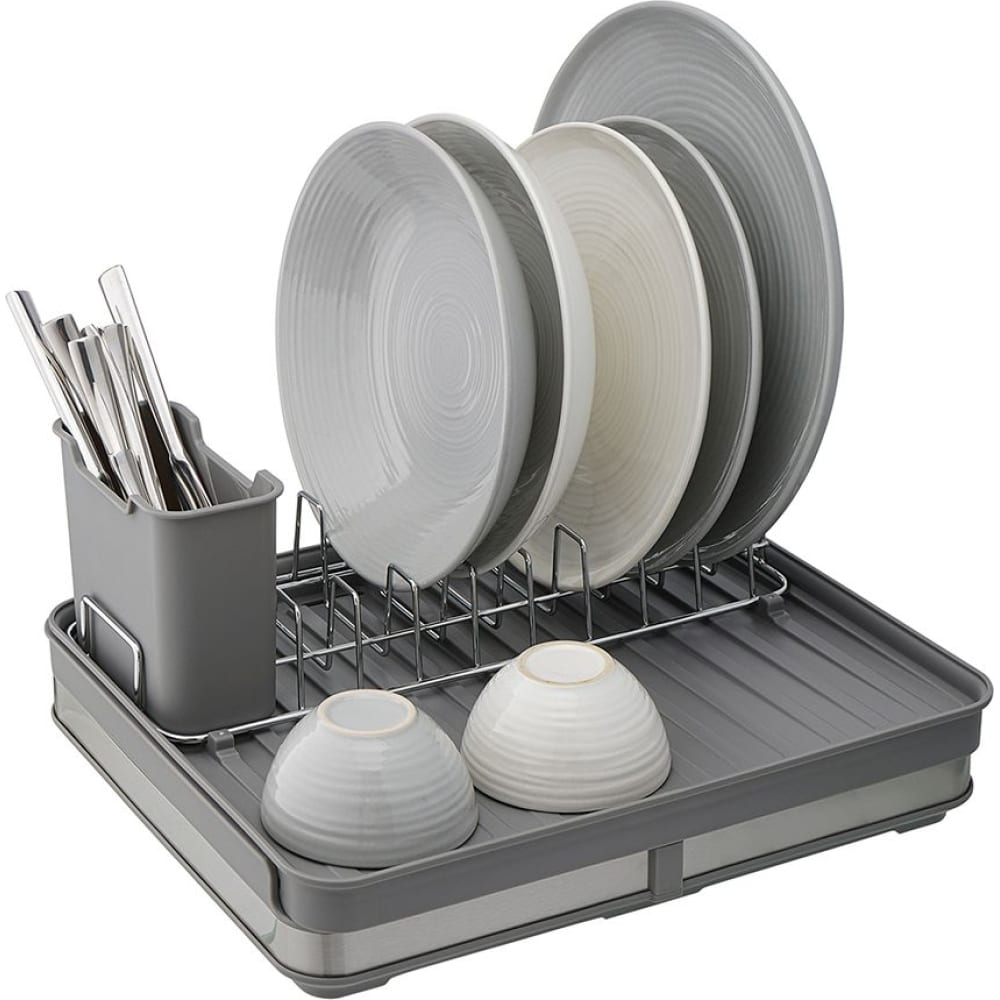 Раздвижная большая сушилка для посуды Smart Solutions сушилка для посуды с поддоном martika фланто 50 см полипропилен