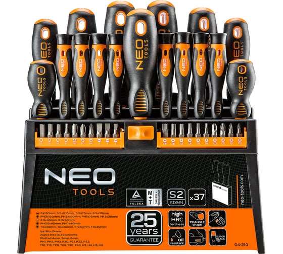 Изображение товара Набор отверток и насадок NEO Tools 37шт. 04-210