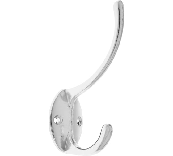 Изображение товара Мебельный крючок ТУНДРА KM208CP, двухрожковый, цвет хром 1866182