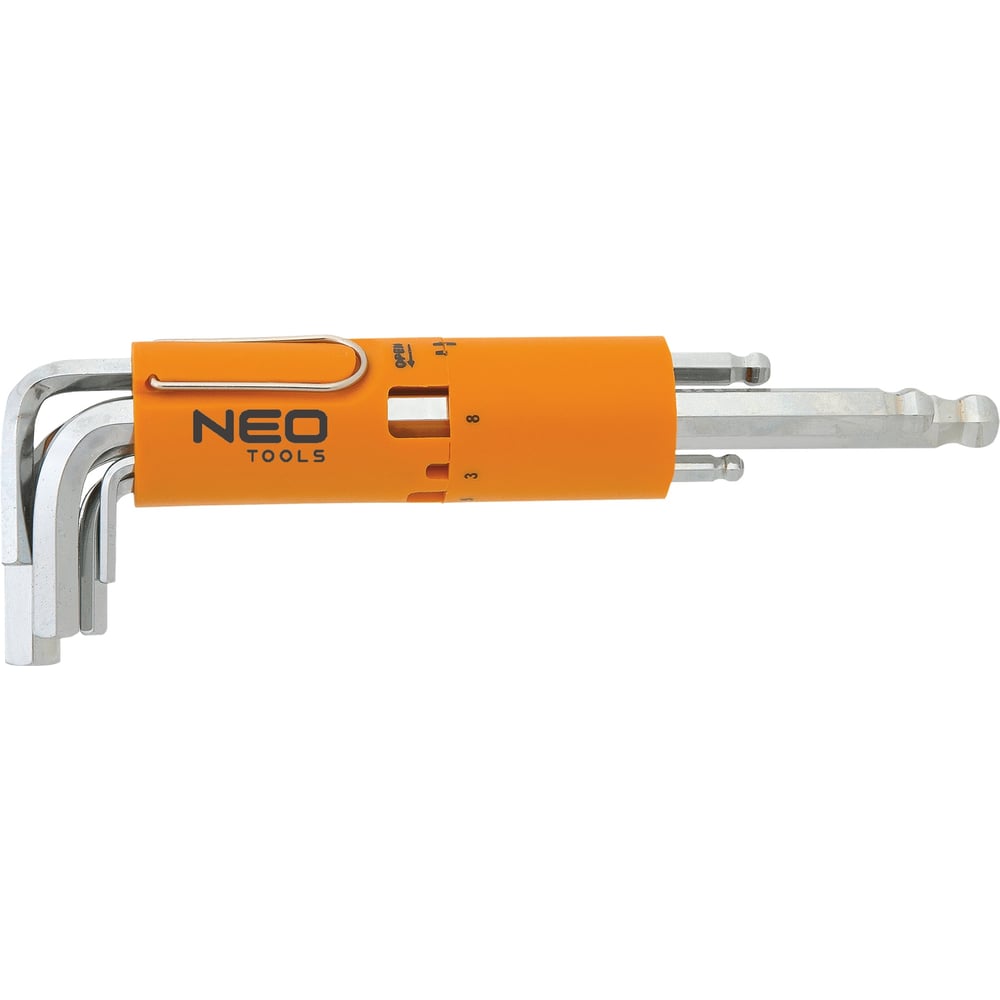 Изображение товара Набор шестигранных длинных ключей NEO Tools 09-523 2-10 мм