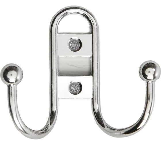 Изображение товара Мебельный крючок ТУНДРА KM203CP двухрожковый, цвет хром 1866187