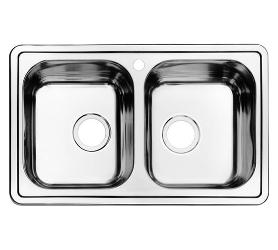 Изображение товара Мойка IDDIS Strit S, нерж. сталь, шелк, 2 чаши, 780*480, ID STR78S2i77
