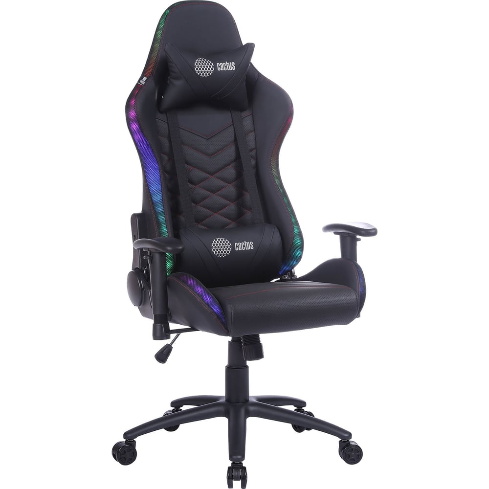 Изображение товара Игровое кресло CACTUS с RGB-подсветкой черный/красный
