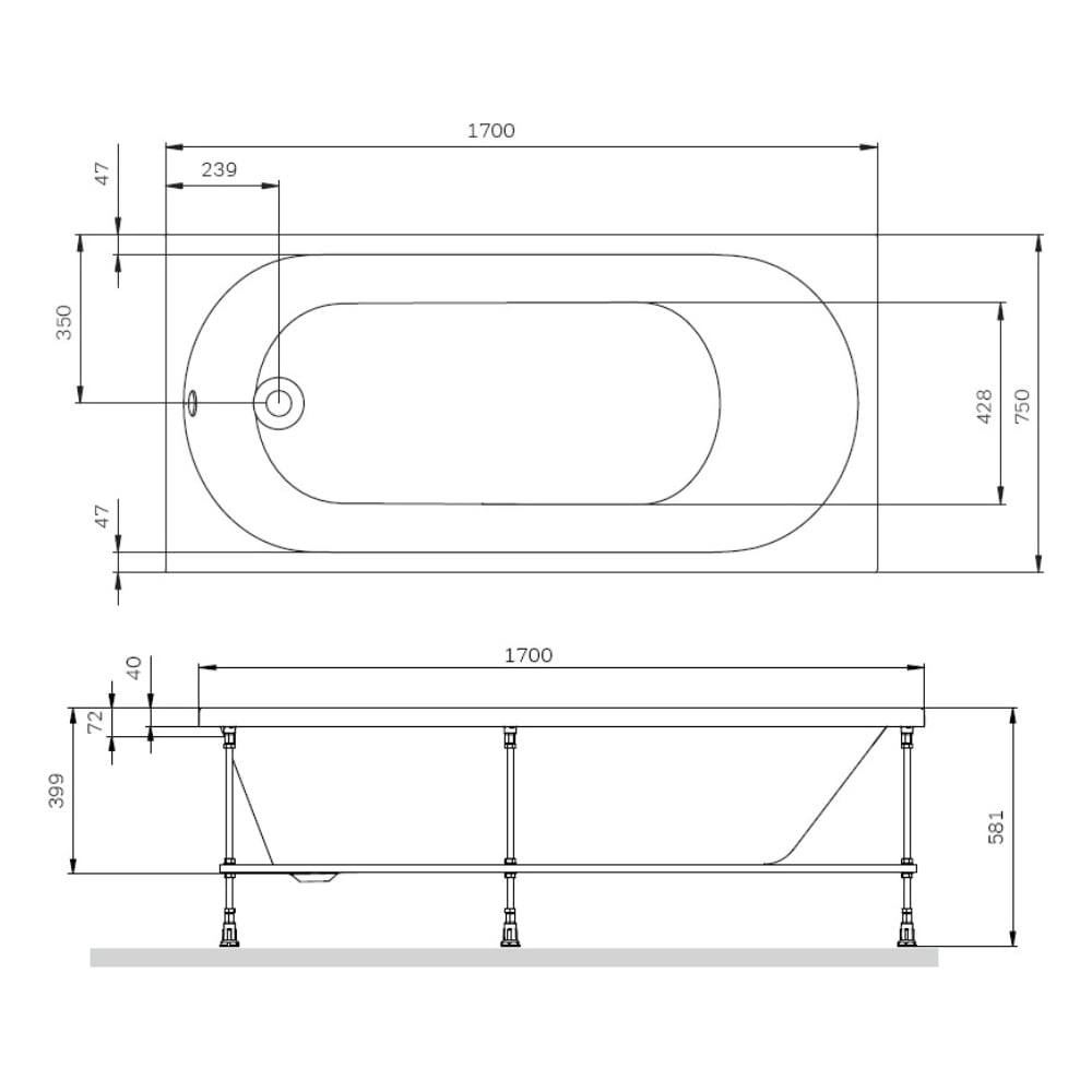 Изображение товара Ванна акриловая 170x75 AM.PM X-Joy W94A-170-075W-A
