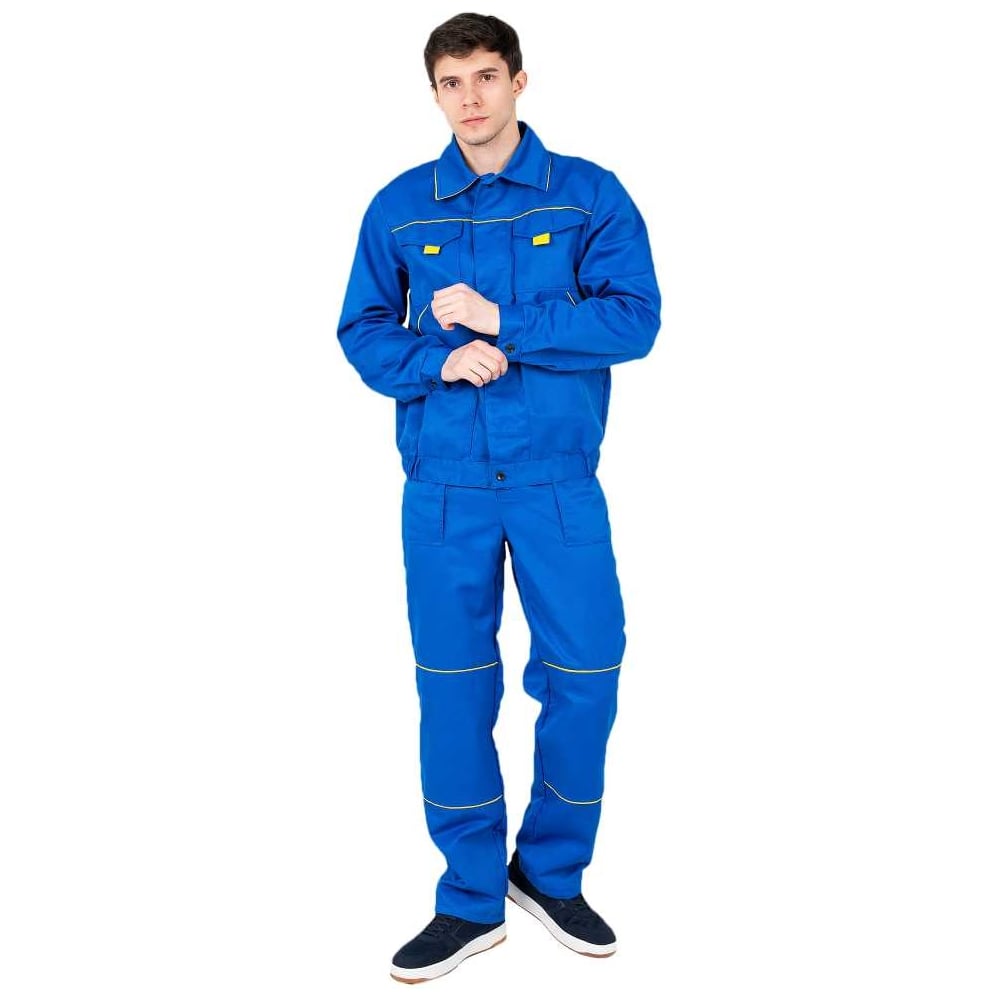 Изображение товара Мужской костюм-двойка NEW василек желтый размер 44-46 с защитными свойствами