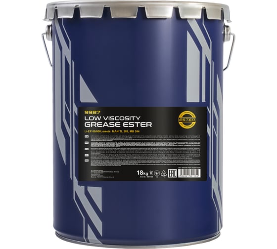 Изображение товара Противозадирная смазка MANNOL Li-EP 00/000 Low Viscosity Grease 18 кг 2042